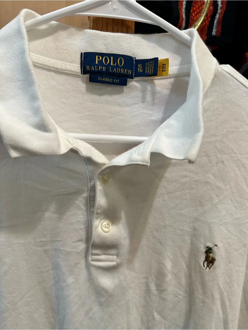 Polo Ralph Lauren Soft Classic Fit Polo Shirt White Embroidered Color